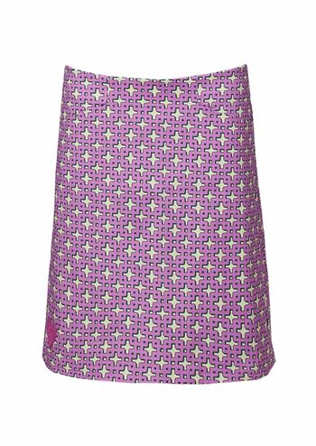 Lilla nederdel med skønt retro print fra du Milde